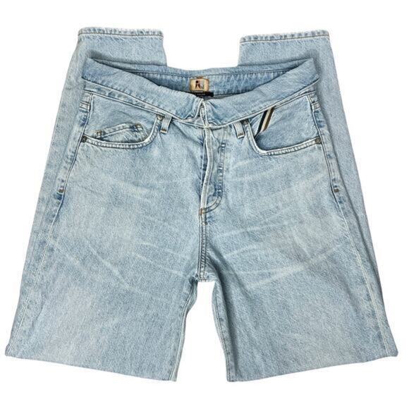 JEAN ATELIER Flip in the Sky High Rise‎ Straight Leg Jeans Size 28 Vintage Wash - Picture 4 of 16